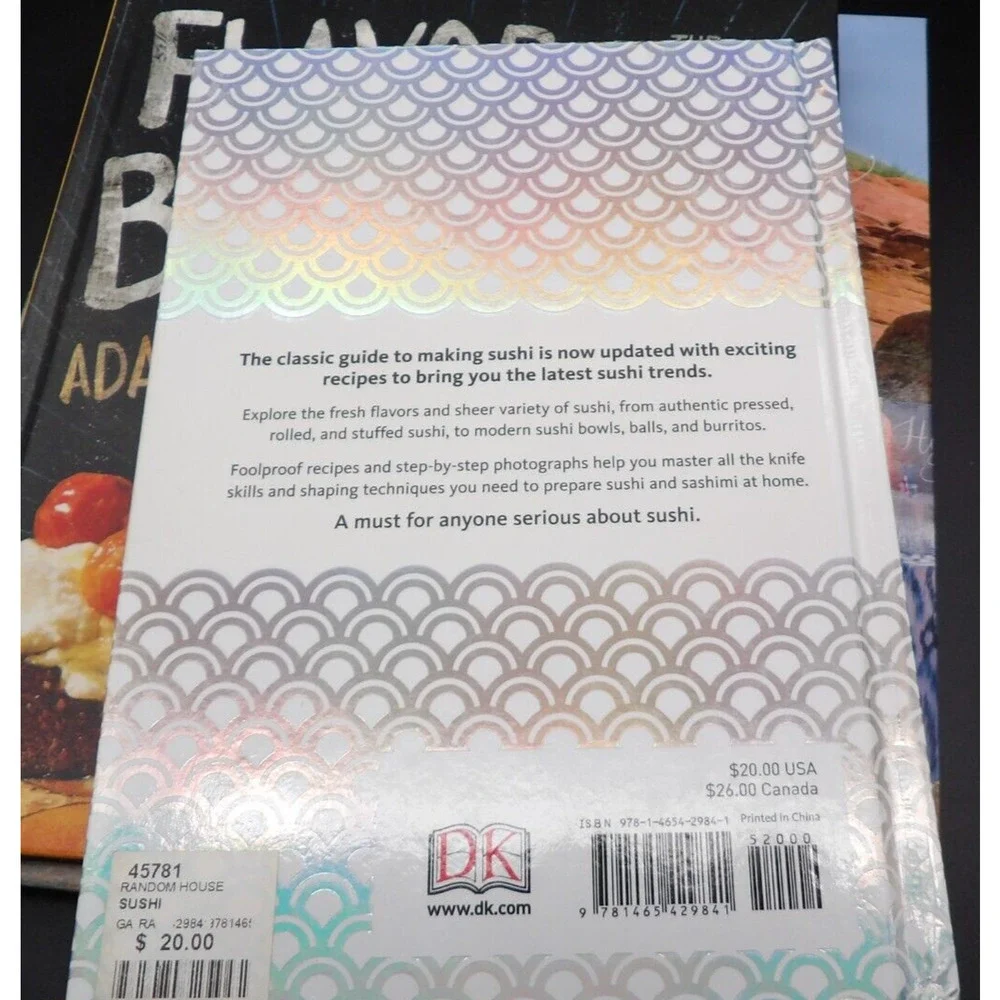 Lot of 3 Hardcover Cookbooks Sushi, Flavor Bombs, Centennial Celebrations